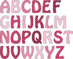 pink alphabet