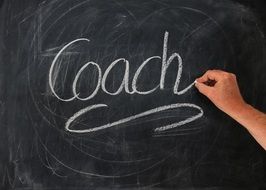 chalk writing on blackboard