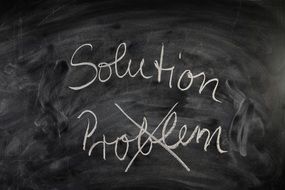 problem and solution on the board