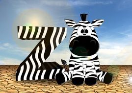 letter Z and Zebra