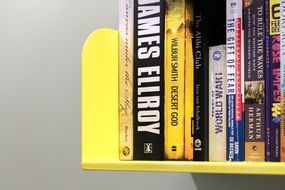 yellow bookshelf