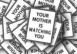 shield board yourmother is watching yoy drawing