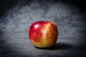 apple on the gray background