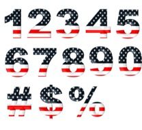 numbers in american flag pattern