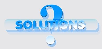 blue question mark about solution