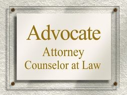 Lawyer door sign clipart