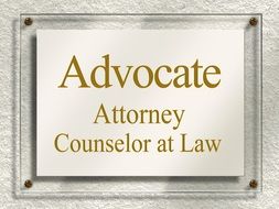 Lawyer door sign clipart