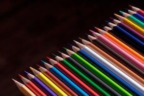 colored pencils wooden