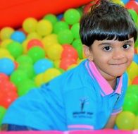 asian child boy in nursery, happy childhood