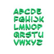 green alphabet letters