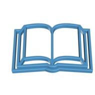 Blue icon of education
