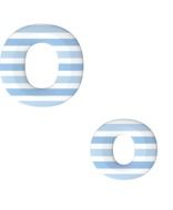 striped letter O