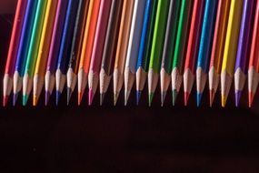 colored wooden pencils as a graphic design