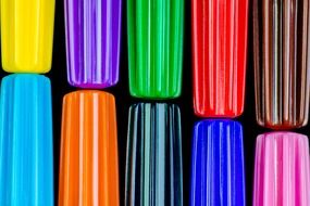 colored pencils macro photo