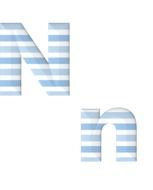 N and n letters font