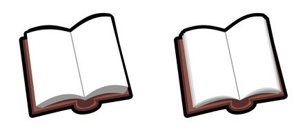 Two brown books drawing