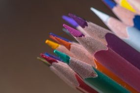 colored pencils close