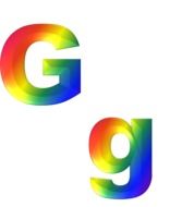 letter g 3d rainbow drawing