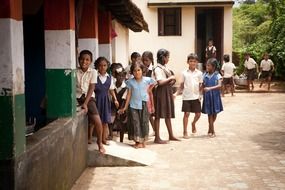 children at school in india