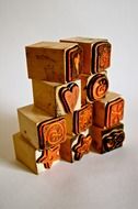 Wooden stamps