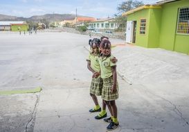 Curacao school cute students