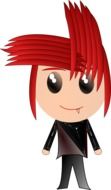 baby with red hair drawing