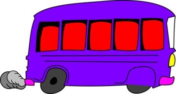 Picture of purple school bus