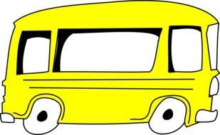 drawing of a school bus on a white background