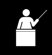 clipart,picture of the teacher with a stick