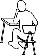 picture of a man at his desk