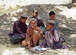 schoolboys in Afghanistan