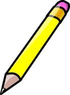 drawn yellow pencil