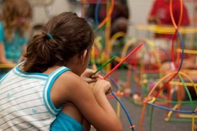 children playing in school