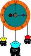 colorful children&#039;s clock