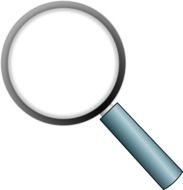 grey magnifying glass drawing