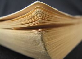 corner of pages of old book close up