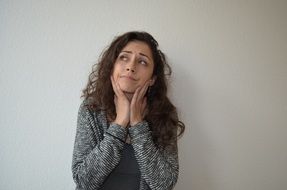 portrait of Thoughtful girl