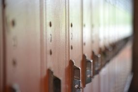 Lockers in school