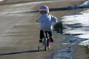 girl biking