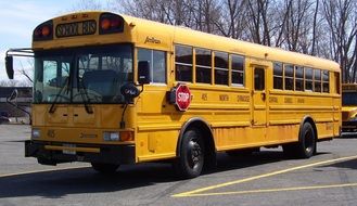 photo of school bus in America