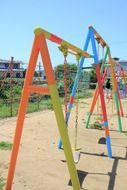 color swing playground on a sunny day