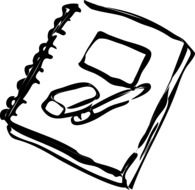 graphic image of a notebook