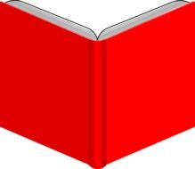 graphic image of an open red book