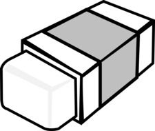 Picture of white and grey eraser