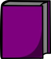 clipart of the purple closed book