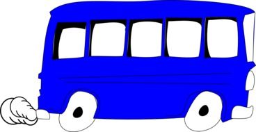 graphic image of a blue school bus