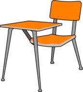 desk school and chair drawing