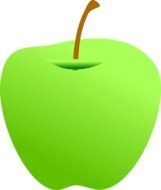 small green apple drawing