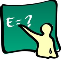 Teacher is explaining the theory of relativity