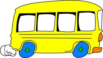 yellow schoolbus cartoon drawing